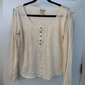 Cream Long Sleeve Blouse